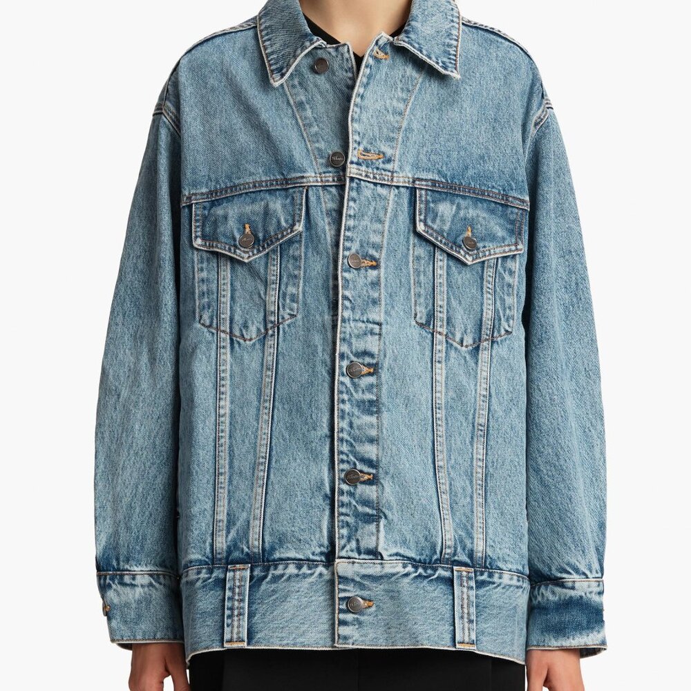 Perfect Khaite Grizzo Denim Jacket Size Small